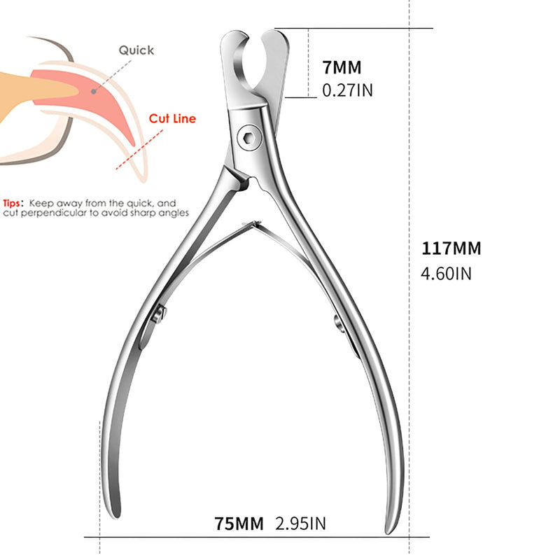 Pet Nail Clippers for Dogs & Cats – Sharp, Durable Blades with Beginner-Friendly, Hygienic Design for Small Pets Paw Care, Large Dog Nail Trimmer,Ergonomic Grooming Tool for Safe Pet Grooming Silver - PawsPlanet Australia