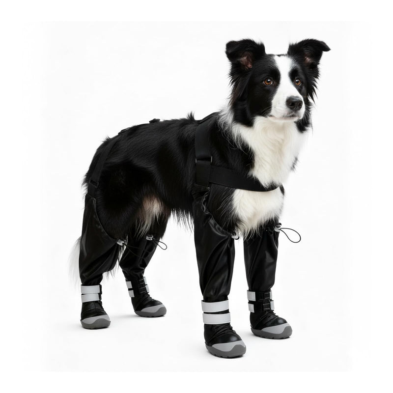 Upgraded Dog Suspender Boots, Waterproof Dog Rain Boot, Anti-Slip Winter Snow Dog Shoes Leggings, Adjustable Suspender Boots for Small Dogs, Paws Protector for Outdoor Dogs Walking Hiking (S) S - PawsPlanet Australia