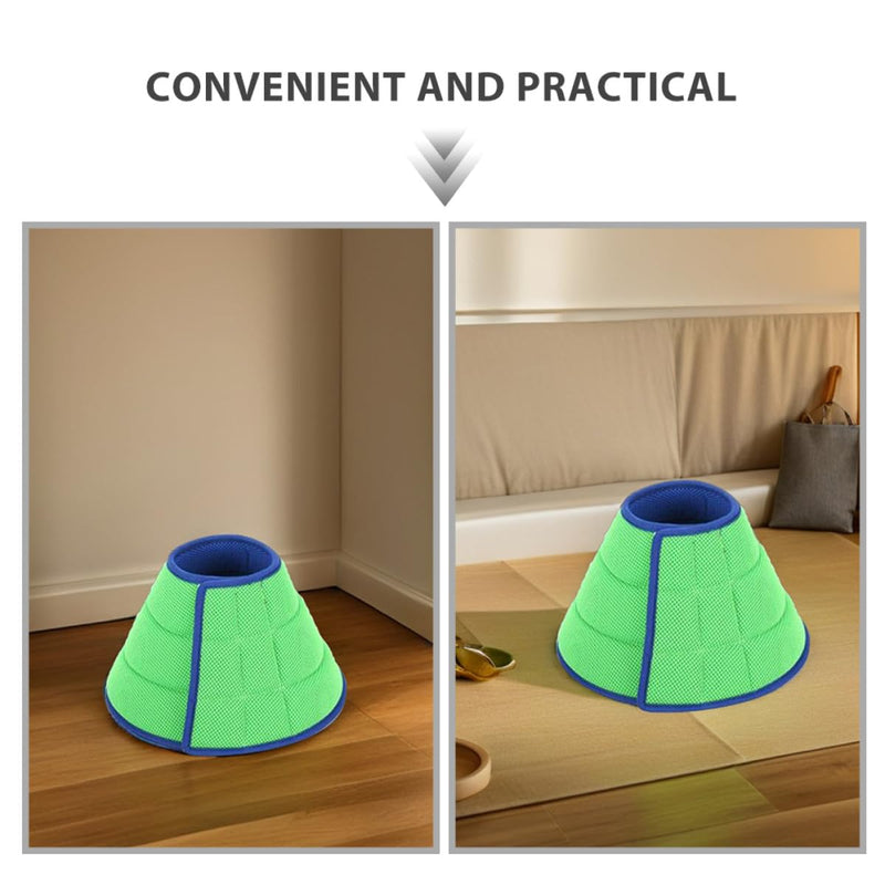 Protective neck collar for pets made of non-woven fabric. Prevents licking and biting. Easy to put on. Suitable for neck circumferences of 30-35 cm.