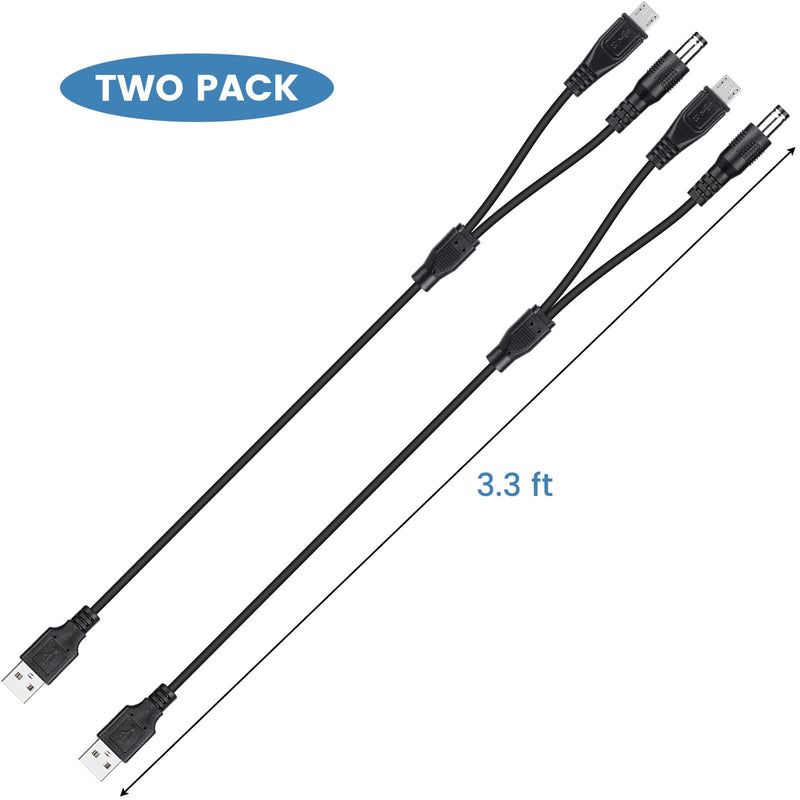 2-Pack Charger Cord for Bousnic Dog Shock Collar RS2A and RS2B, 2-in-1 Training Collar USB Charging Cable - PawsPlanet Australia
