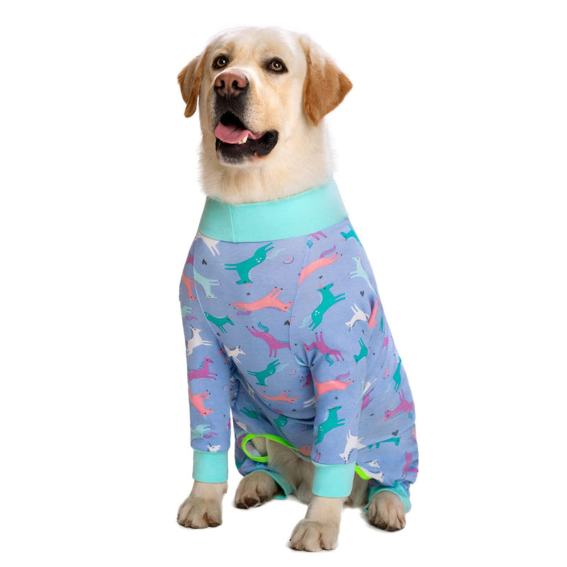 Rehab Suit for Medium and Large Dogs After Surgery, Breathable Full Cover Dog Bodysuit Onesie Pajamas Cone E Collar Alternative Surgical Abdominal Wounds and Skin Protection 30 Purple