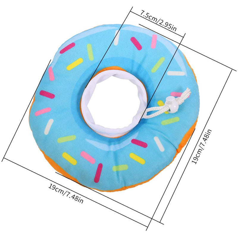Cat Cone Collar Soft, Cat Recovery Collar Cute Cat Donut Adjustable Elizabethan Cone Cat Cones to Stop Licking Comfortable Lightweight Neck Cone for Cats Kittens After Surgery S Blue - PawsPlanet Australia