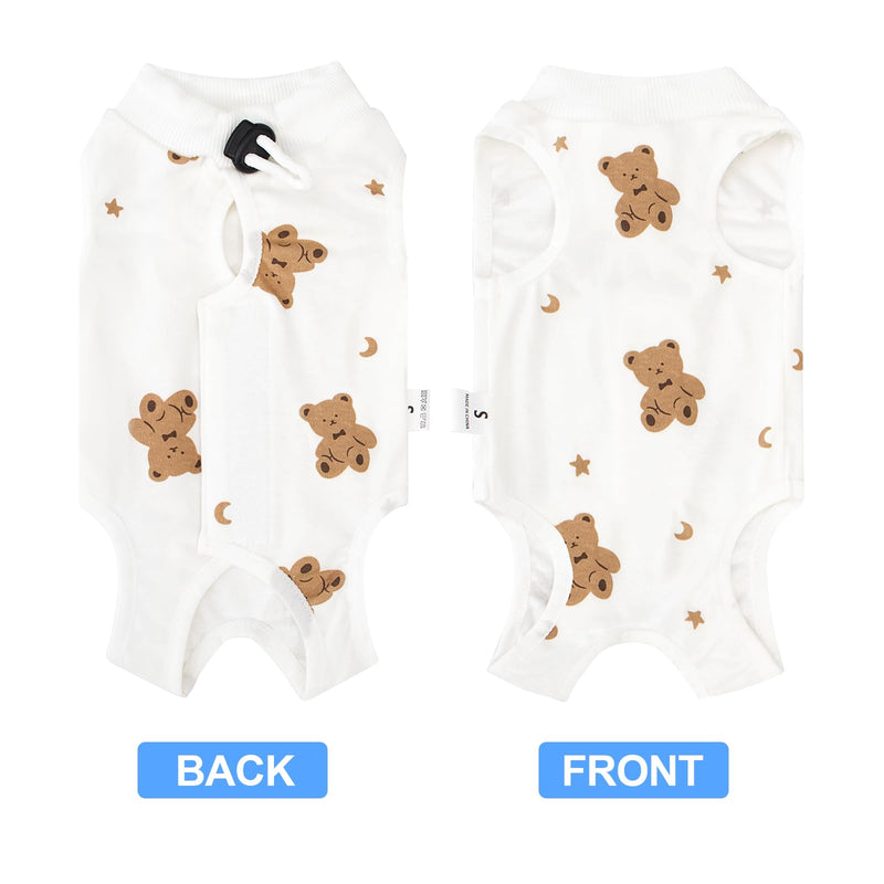 2PCS Cat Recovery Suit for Abdominal Wounds or Skin Diseases, Brown Bear & Blue Cat Cat Onesie for Cats After Surgery Female Kitten Recovery Suit, Breathable E-Collar Alternative - PawsPlanet Australia