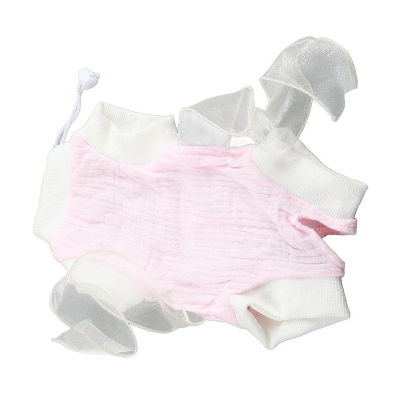 Acouto Cat Recovery Suit for Licking, Breathable Gauze Cotton Cat Recovery Bandage Suit for Postoperative Surgery (S) S