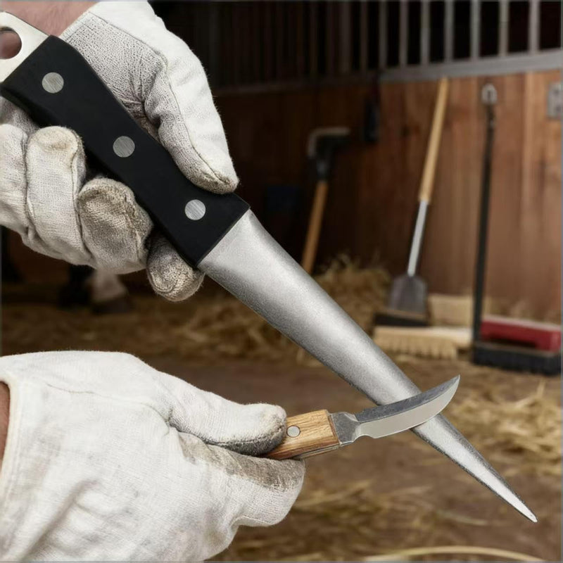 Hoof Knife Sharpener Farrier Tool - Professional Diamond Honing Rod for Sharpening Hoof Knives - Kitchen/Garden/Outdoor Tool Blade Sharpener - Durable Handheld Knife Sharpening Rod