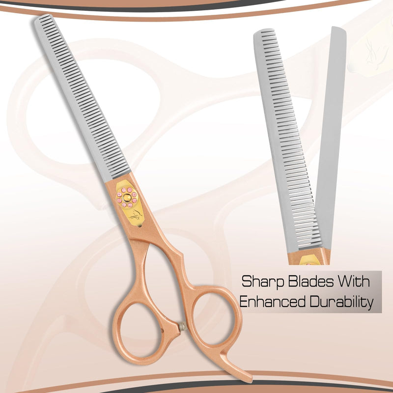 Thinning Shear for Dogs-7.5” Professional Thinning Shear with 56 Teeth, Japanese Stainless Steel,Ergonomic Heavy Duty Sharp and comfortable Blender Scissor for Dog, Cats and other Animals Thinning scissors - PawsPlanet Australia