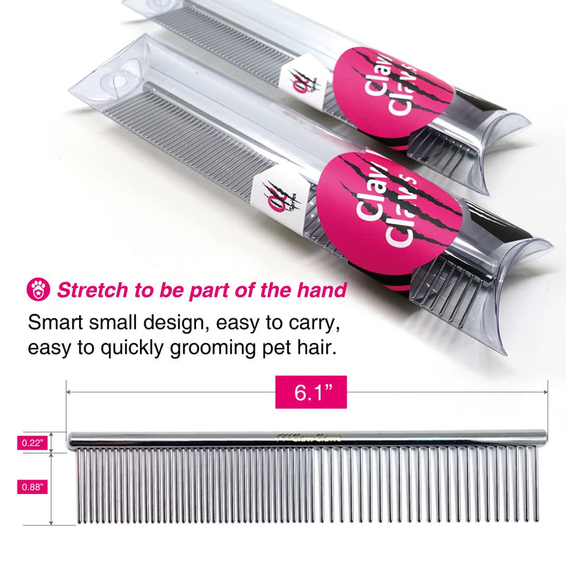 Comb with Rounded Ends Spine, Pet Comb for Professional Groomer Tool, for Short to Medium Haired Dog, Cat and other pets. - PawsPlanet Australia