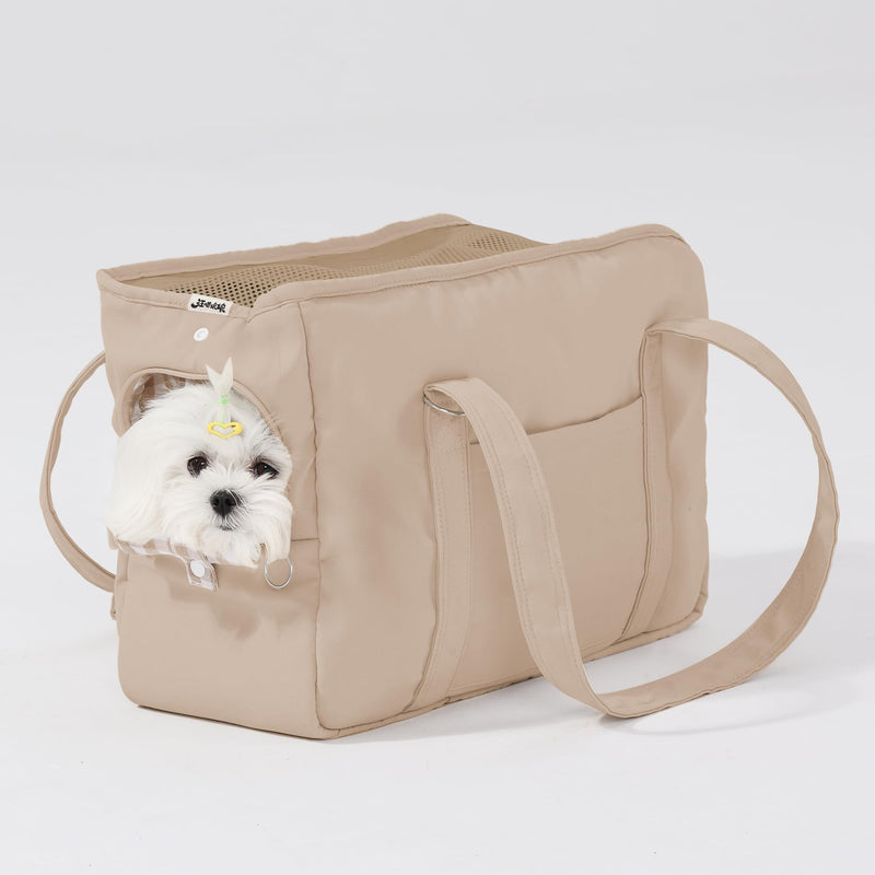 Pet Dog Casual Crossbody Bag, Hands-Free One Shoulder Soft Edged Pet Bag, Fully Open Sunroof Cover with Mesh Window and Large Front Pocket, Pet Carrier Purse for Small Dog Cat（Can Hold 10 Pounds） - PawsPlanet Australia