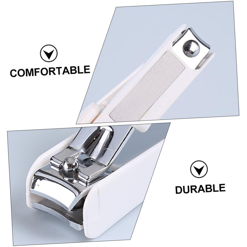 2Pcs Rotatable Magnifying Glass Nail Clippers for Hamster and Hedgehog, Small Pet Paw Cutters White and Blue Handles, Precise Grooming Tool for Pet Living Supplies