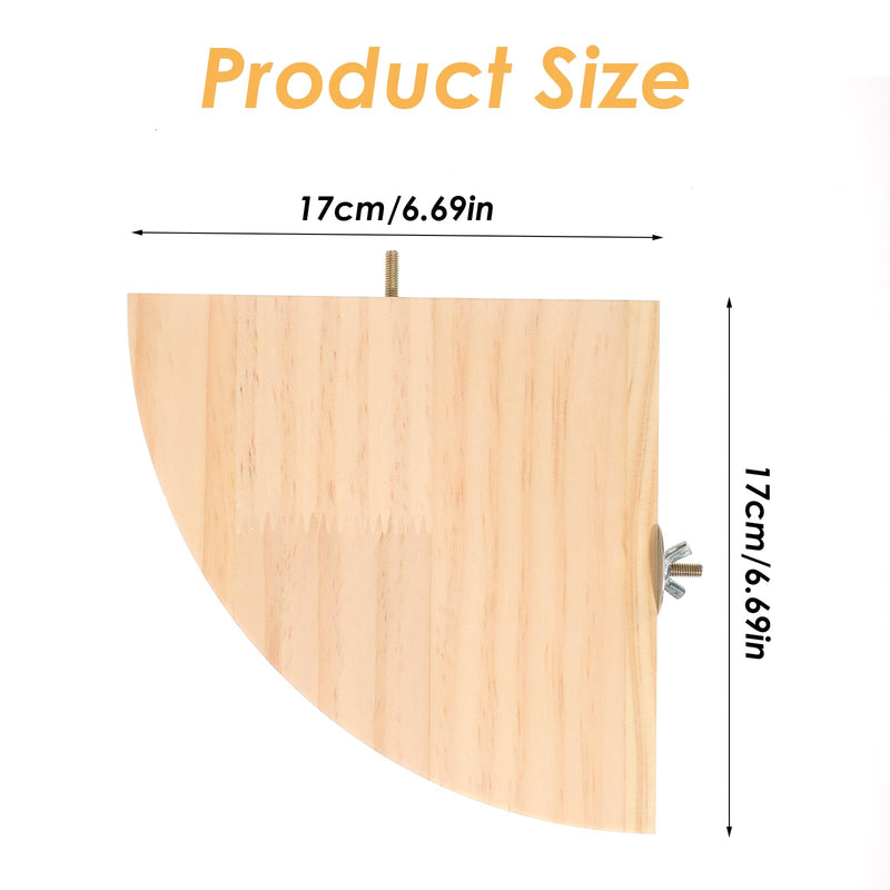 Bird Perch Platform Stand Wooden Parrot Perch Corner 6.7 Inches Fan Shape Playground Cage Accessories Parrot Stand Flat Perches for Bird Cages Corner Shelf for Birds Parrots Hamster Gerbil - PawsPlanet Australia