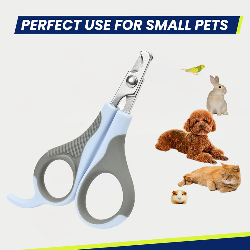 WePet Pet Nail Clippers U07.2, Professional Claw Trimmer, Scissor for Cats, Puppies, Kittens, Hamsters, Rabbits and Small Animals, Sharp, Safe, Small, Grey/Blue #03 Grey/Blue - PawsPlanet Australia