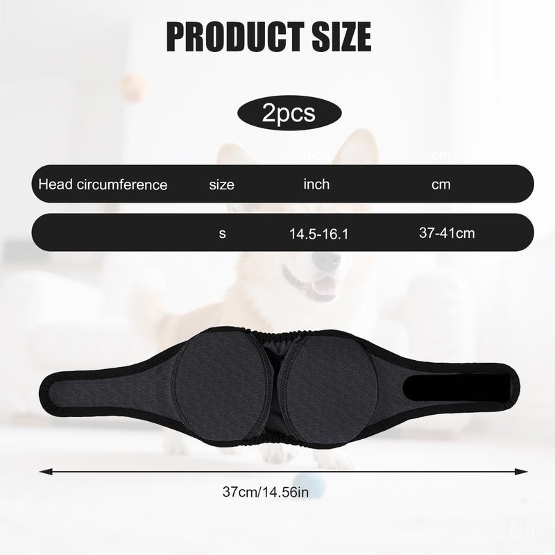 2Pcs Dog Ear Defenders,Adjustable Dogs Noise Cancelling Ears Muffs, Comfort Dog Ear Protectors, Dogs Ears Noise Protection,for Grooming, Bathing, Swimming (M, Gray)