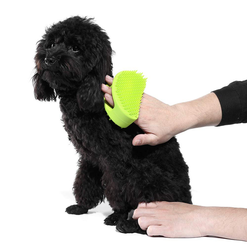 Dog Brush & Cat Brush, Soft Silicone Dog & Cat Grooming Brush, Pet Bath & Massage Brush for Cats and Dogs with Short or Long Hair, Cat Slicker Shedding Hair Brush Limegreen - PawsPlanet Australia