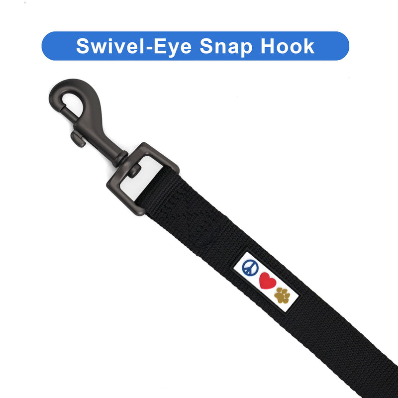 Pawtitas 6 FT Solid Color Leash for Puppy Leash Dog Leash Comfortable Handle Dog Training Leash 6 ft Dog Leash Extra Small Dog Leash/Small Dog Leash Black Dog Leash X-Small/Small (Pack of 1) Black ✅ Solid - PawsPlanet Australia
