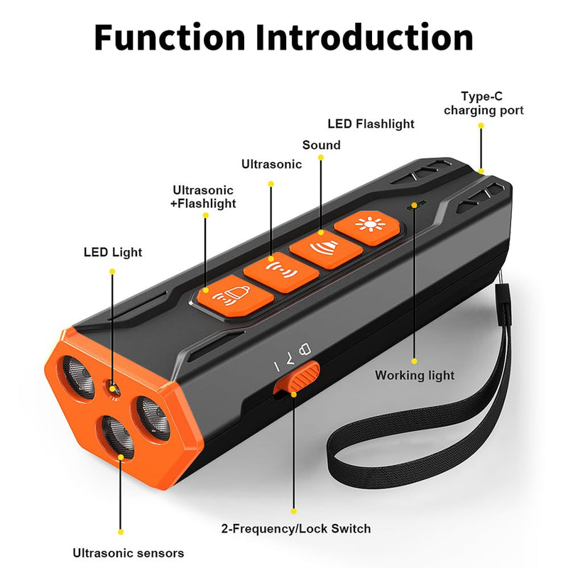2025 Upgraded Dog Bark Deterrent Device - Anti Barking Devices for Dogs, Indoor Outdoor Use Rechargeable, Safe for Dogs & Humans, Portable No More Barks Ultrasonic Dog Training Device