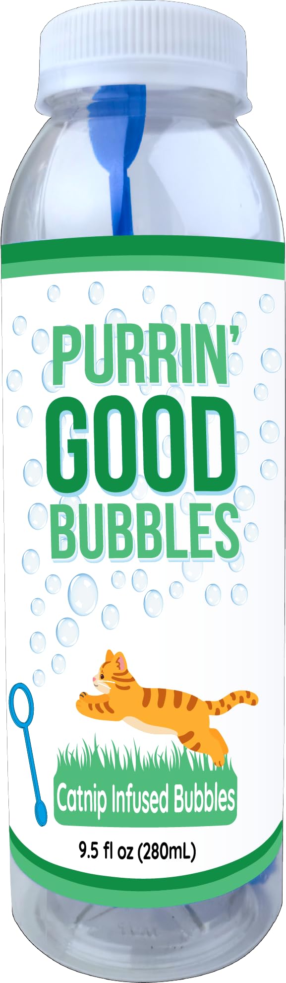 Purrin’ Good Bubbles, Cat Toy, 9.5 fl oz Natural Plant-Based Catnip Infused Bubble Solution - PawsPlanet Australia