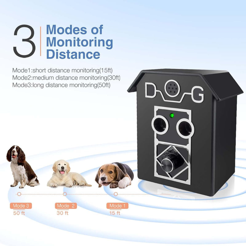 Anti Barking Device, 3 Adjustable Frequency Ultrasonic Dog Barking Deterrent Devices Pet Gentle Anti Barking Device Sonic Bark Control Device Stop Dog Barking Device Indoor Outdoor for Dogs Anti Bark Black-XT006