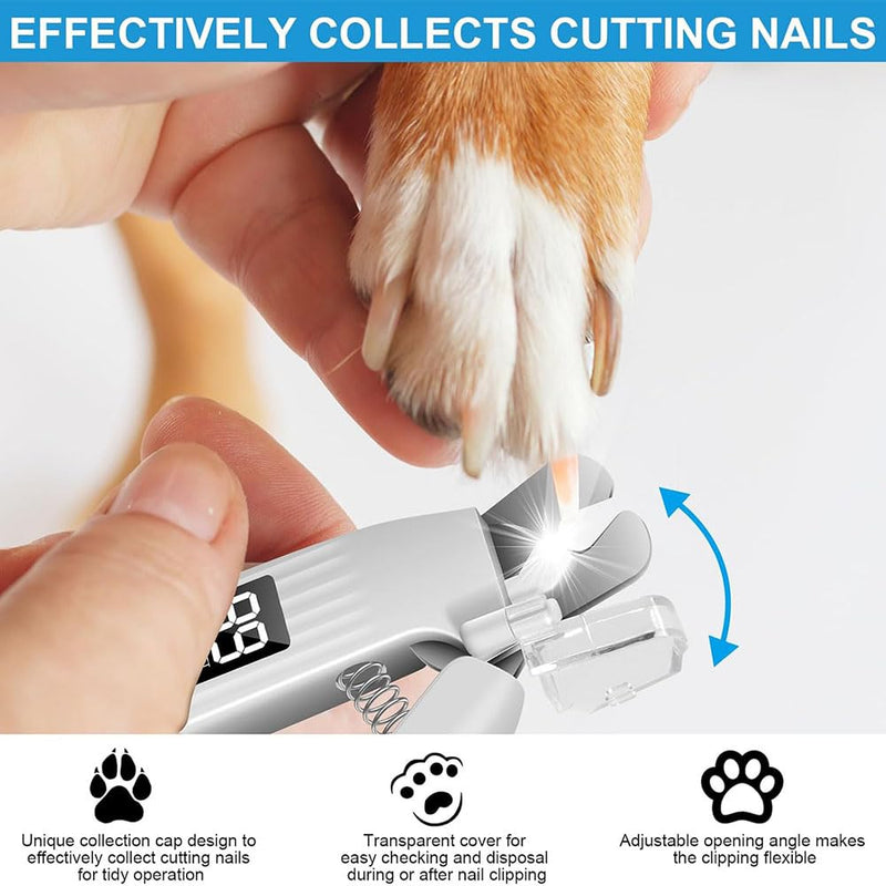 2 in 1 Pet Dog Nail Grinder and Dog Nail Clippers for Dogs Claws Safe Dog Nail Trimmer 3-Speed Electric Pet Nail Grinders for Dogs Nail File with LED Light for Small Medium Large Breed Dog and Cat - PawsPlanet Australia