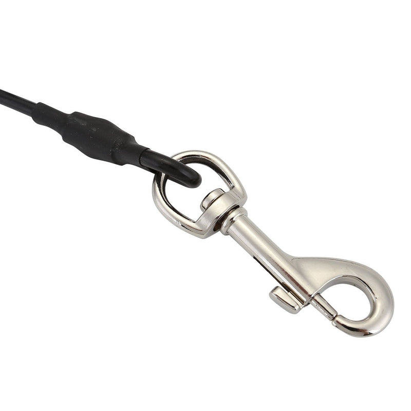 Dog Car Seat Belt, Stainless Steel Cable Chew Proof Pet Car Seat Belt Safety Restraint Tether Puppy Vehicle Seat Belt Double Clip Chew Proof Dog Car Leash Lead(24 inch) 24 INCH/60CM - PawsPlanet Australia