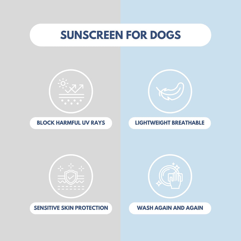 Spark Paws Sunblock Dog T-Shirt, SPF30 Protection, Lightweight Breathable Quick Dry for Dogs with Sensitive Skin - Blue & Grey (Set of 2) - 3XL 3XL: 60-80lbs - PawsPlanet Australia