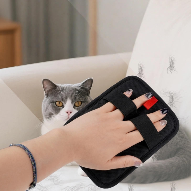2PC Pet Hair Removal Glove for Cats & Dogs | Electrostatic Pet Hair Remover Glove | Washable Dog Bath Brush for Shedding | Grooming Brush Tool for Furniture Clothes Bed Sheets Couch Carpet Car Seat - PawsPlanet Australia