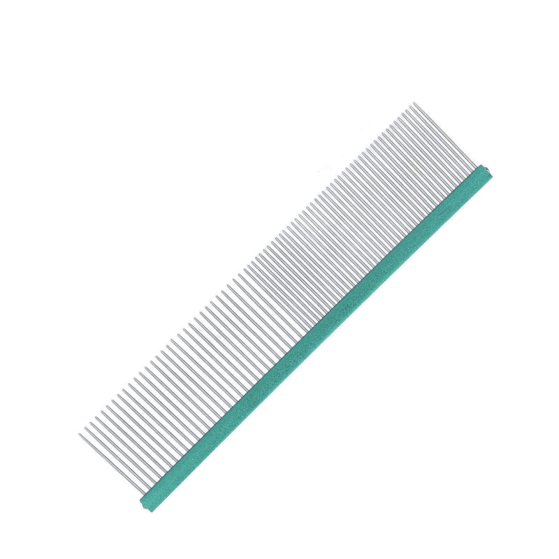 Greyhound Comb For Dogs, Metal Dog Comb Dog Combs with Rounded Ends Dog Comb Cat Comb For Removing and Knots Grooming Tool For Long Short Haired Dog (Green 13cm/5.1in) Green 13cm/5.1in