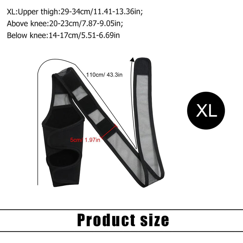 XL Lick Protection for Dogs, Adjustable Dog Bandage, Rear Leg (Black), Knee Support for Dogs with Leg Protection, Supports Front and Rear Legs, Ideal for Incontinence, Wounds and Joint Problems