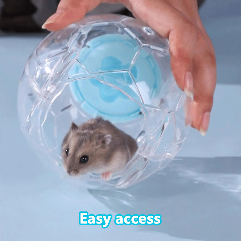 Hamster Ball 5.1 Inch – Durable Dwarf Hamster Running Ball with Football Design, Secure Metal Screws for Small Pets (5.1in) 5.1in - PawsPlanet Australia