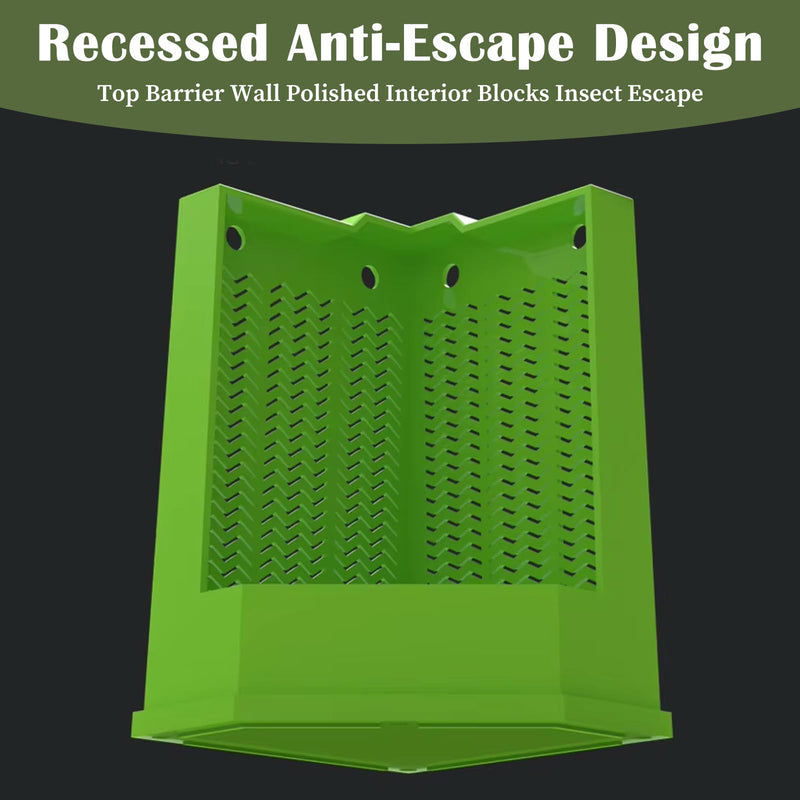 Bearded Dragon Feeder, Gecko Tank Accessories Cricket Keeper with 2 Suction Cups, Wall Mounted Reptile Tank Accessories for Lizard, Iguana, Gecko, Frog Hunting, Small Size(Green) - PawsPlanet Australia