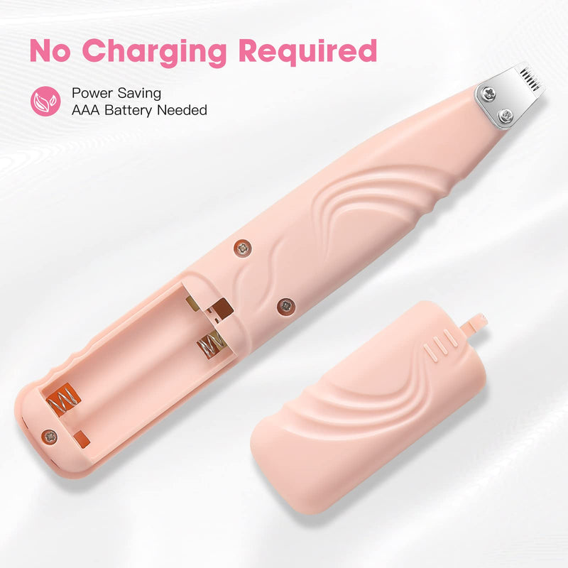 Dog Paw Trimmers, Cat Paw Clippers Low Noise Cordless Electric Mini Pet Clippers for Small & Medium Pets (Pink) Pink - PawsPlanet Australia