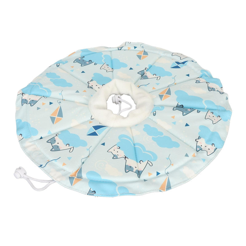 Cat Cone Collar, Multipurpose Soft Drawstring Design Waterproof Pet Cat Elizabethan Collar for Cats for Pets (Genericadyo0s68ng-14), Blue Genericadyo0s68ng-14 - PawsPlanet Australia