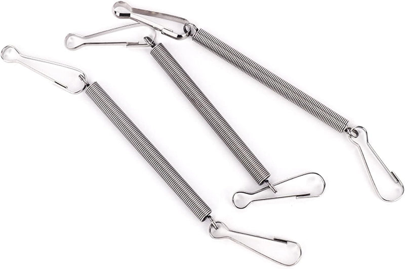 Silver Replacement Springs with 2 Clips Stainless Steel 3.1 Inch Spring Fastening Water Drinking Bottle for Rabbit Hamster Water Bottle Spring Clip,Feeding and Watering Supplies - PawsPlanet Australia
