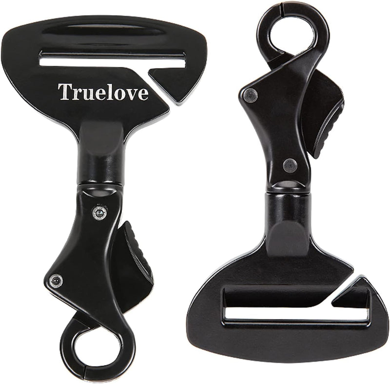 Truelove Vehicle Seat Belt Safety Buckle Lock, Dog Seat Belt Clip Universal Dog Car Restraint - Dog Seatbelt Lock - Portable Vehicle Seatbelt Harness for Pet Car Travel 2.7*4.7inch Black - PawsPlanet Australia