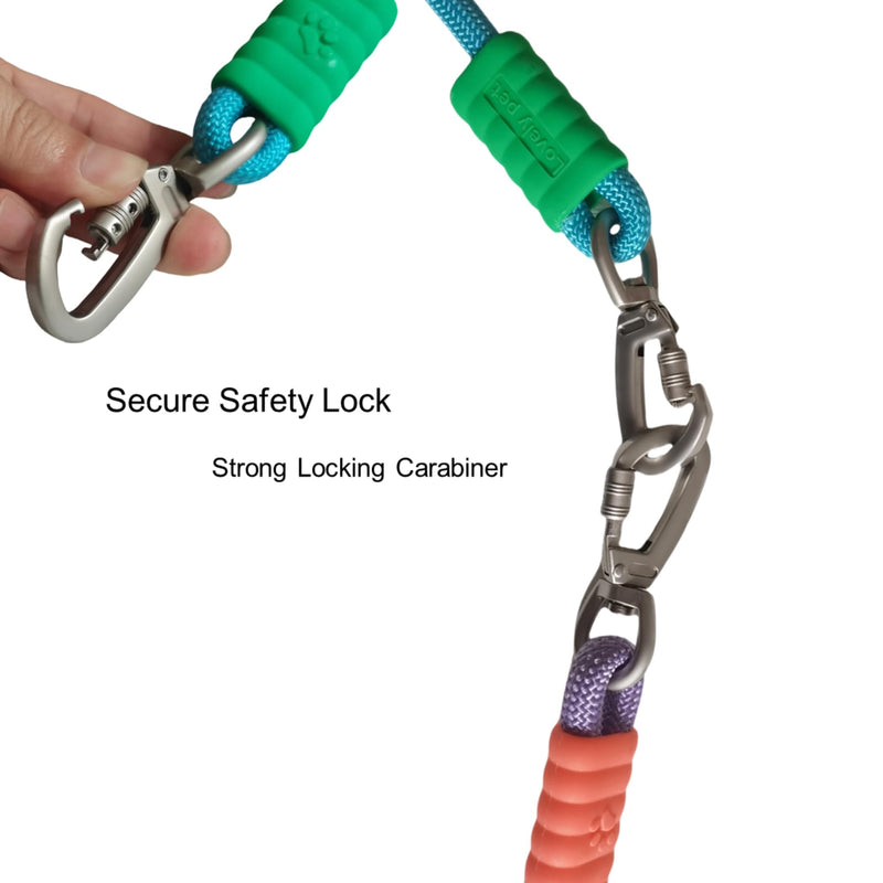 Hands Free Dog Leash,Adjustable Bungee Waist & Crossbody Leash with Comfortable Handle,Heavy Duty Nylon Rope for Small to Large Dogs,Safety Lock for Running,Hiking,Walking (Purple) 5ft Purple - PawsPlanet Australia