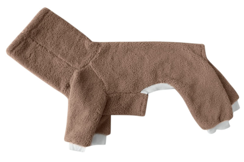 Esobo Fashion Winter Dog Warm Coat Jacket Four-Legged Neck Warm Pet Sweaters for Small Medium Large Dogs (Brown, X-Small) Brown