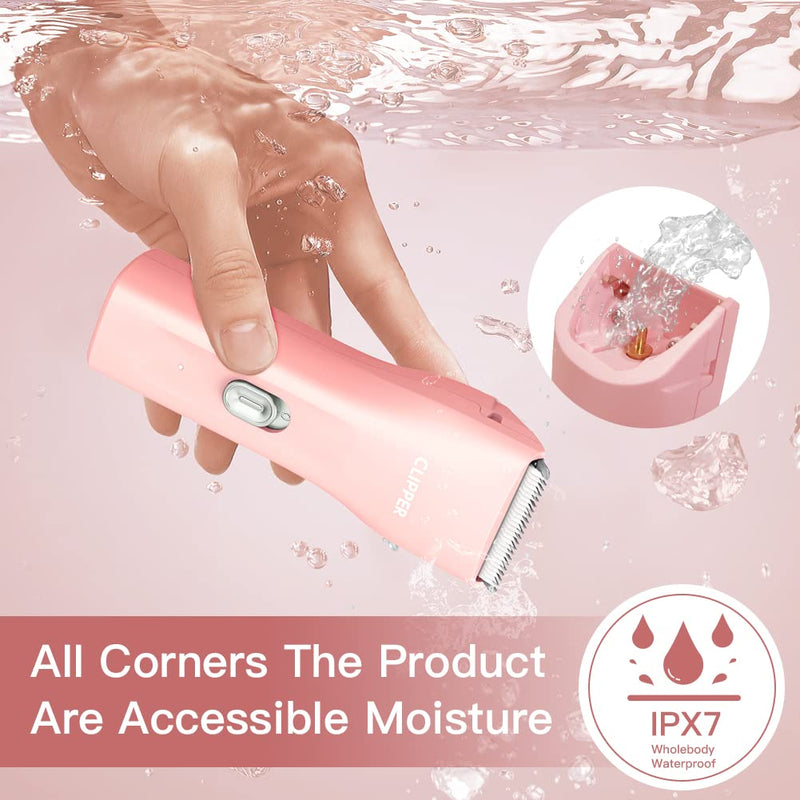 Professional Dog Clippers for Thick Hair, Cordless Cat Clippers for Matted Fur, Rechargeable Pet Dog Grooming Clipper Trimmer for Puppy,Cats,Rabbit,Pink Pink