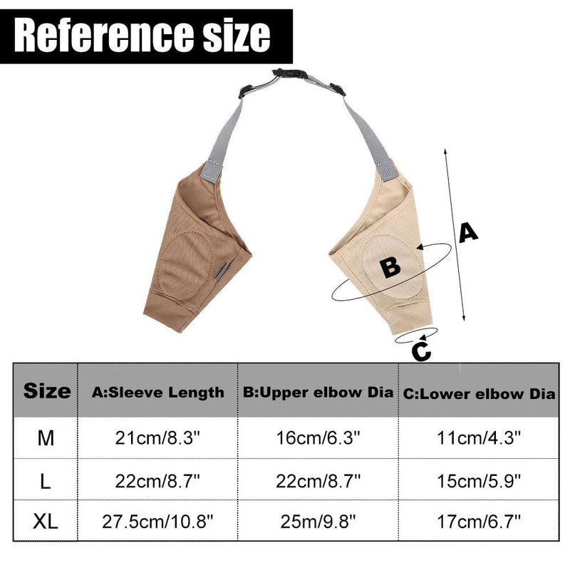 DONGKER Dog Elbow Protector,Dog Front Leg Braces Recovery Sleeve, Pet Knee Brace Wounds for Medium Large Dogs Beige L
