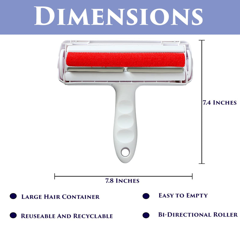 Comfortable Handle Reusable Pet Hair Remover | Cat & Dog Instant Hair Remover for Bedding, Carpet & Furniture | Suitable for Every Material | Hair-Free Home Guaranteed | Cost Effective Product. - PawsPlanet Australia