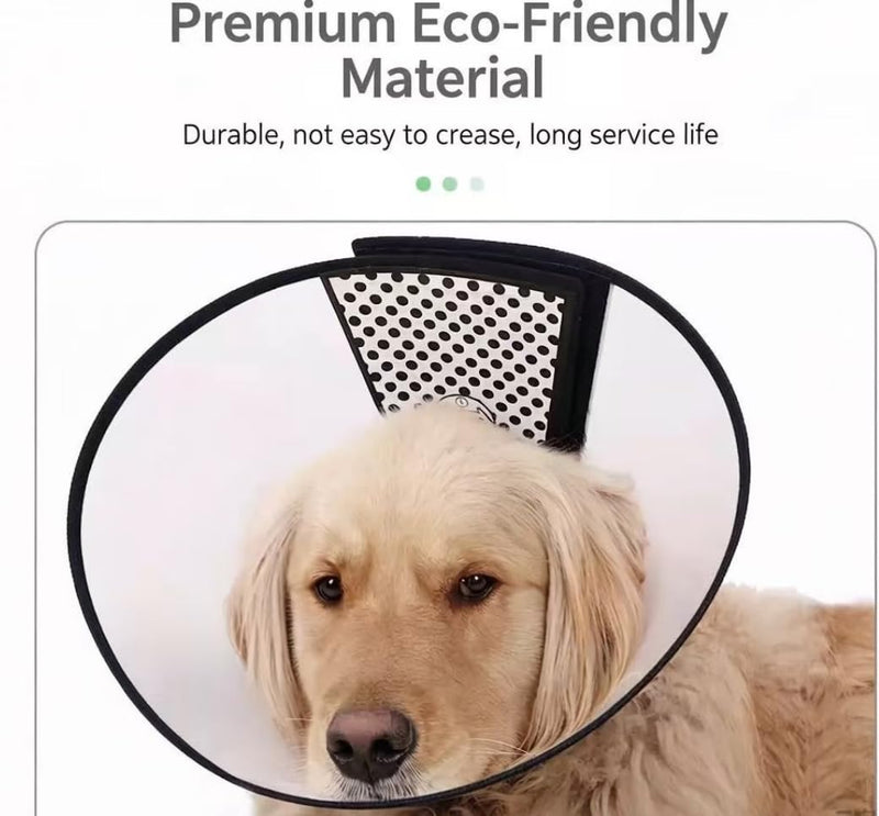 Anti-Licking Dog Collar; Comfortable Elizabethan Collar Suitable for Medium to Large Dogs After Surgery; Soft pet Neck Protection Collar (Size M)