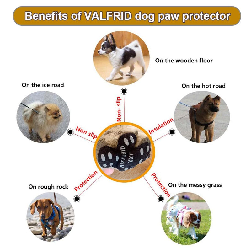 Dog Paw Protector Anti-Slip Grips to Keeps Dogs from Slipping On Hardwood Floors,Best for Summer Hot Pavement,Dog Shoes Booties Socks Replacemen XXL 24 Pieces 6Sets 24Pcs XXL (2.83" x2.52",61-80 lbs) - PawsPlanet Australia