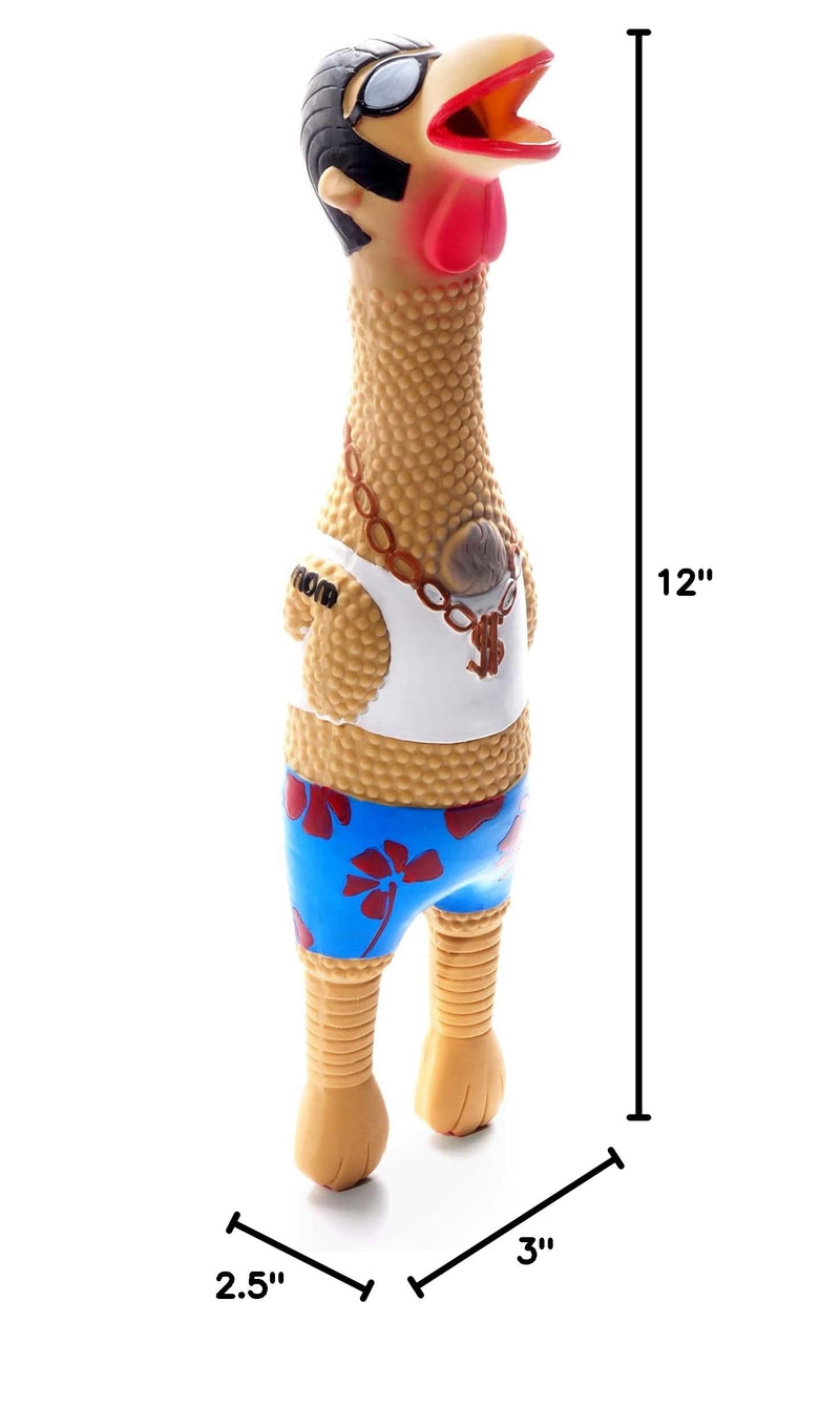 Outward Hound Squawkers Earl Latex Rubber Chicken Interactive Dog Toy, Large - PawsPlanet Australia