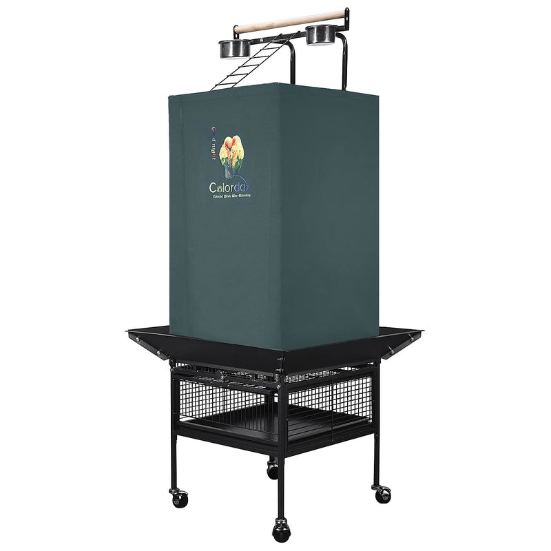 Colorday Good Night Bird Cage Cover for Large Bird Cage with Play Top (Patented), Green 61" 61 inches - PawsPlanet Australia