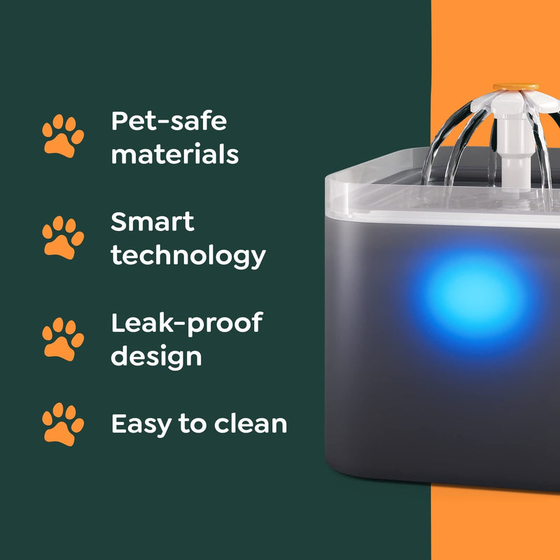 PetSafe Drinkwell Ultra Quiet 2.4L Cat & Dog Water Fountain with Triple Filter - PawsPlanet Australia