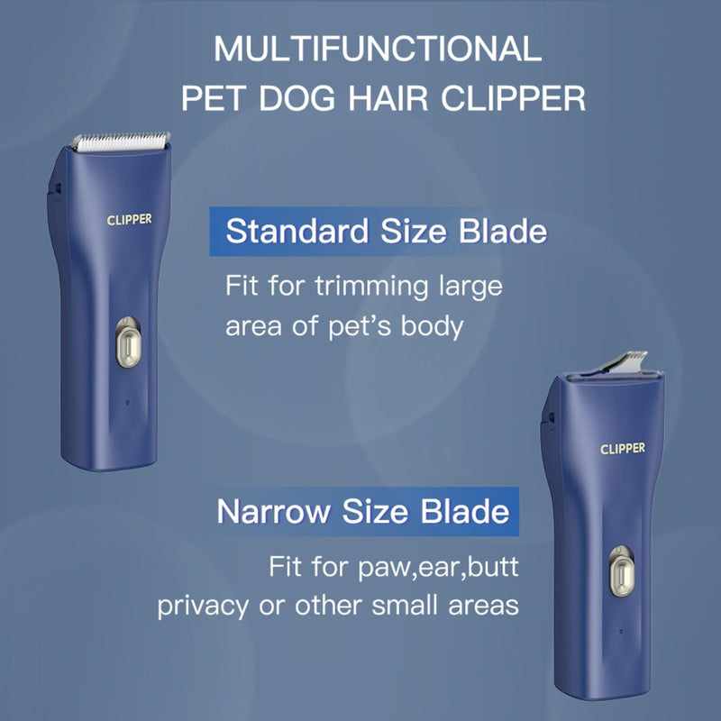 Dog Grooming Cilppers,Handy & Powerful Pet Electric Hair Trimmer Kits Waterproof Cordless Rechargeable Grooming Shavers for Small Dogs and Cats 006 Blue-2