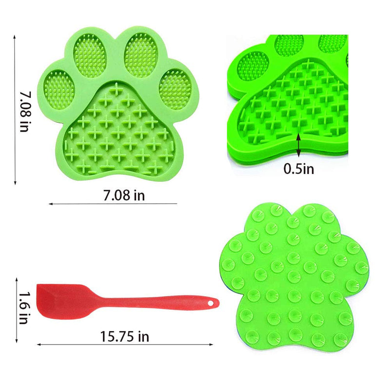 Dog Licking Mat for Anxiety Peanut Butter Slow Feeder Dog Bowls Dog Licking Pad with Strong Suction to Wall for Pet Bathing,Grooming,and Dog Training Green-mat - PawsPlanet Australia