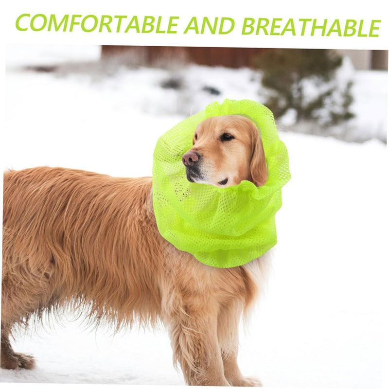 Toyvian Breathable Dog Ear Protection for Long Ears Ear Bandage for Hematomas Breathable Ear Cover for Pets Mesh Head Cover for Dogs Insect Protection for Pet Supplies Yellow