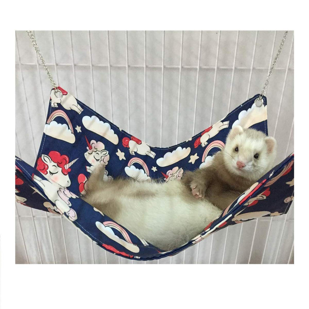 Ferret Cat Hammock Bed for Cage 100% Handmade Pet Canvas Hammocks for Small Animals, Kitten, Guinea Pig, Bunny, Rabbit, Rat Comfortable Hanging Bed, Soft Sleepy Mat Pad for Sleeping and Resting