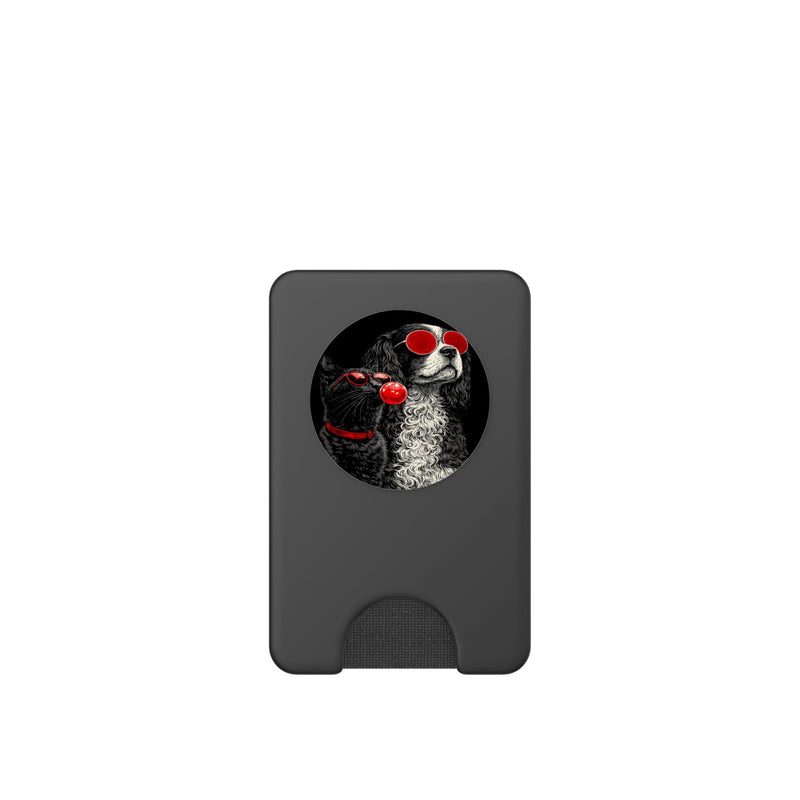 Cool A Cat and Dog Tshirt Fun Pet Lovers Graphic Sunglasses PopSockets PopWallet for MagSafe Magnetic PopWallet - PawsPlanet Australia