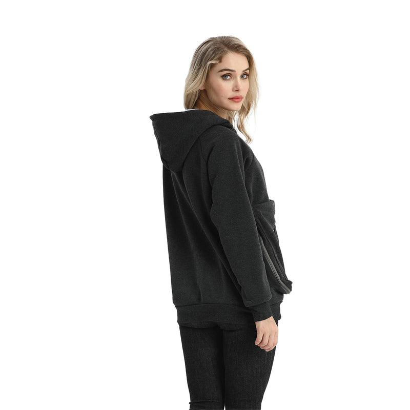 Cat Dog Carrier Hoodie Large Pet Pouch Sweatshirt Puppy Kitten Holder Pullover Top Kangaroo Hoodies for Women - PawsPlanet Australia