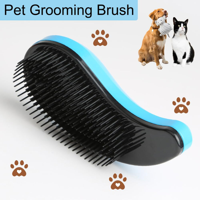 Puppy Brush, Soft Dog Brush for Grooming, Puppy Hair Remover Brush Comb, Grooming Tool for Poodles, Teddy, Yorkies, Maltese, Shih Tzu, Chihuahua, Blue - PawsPlanet Australia